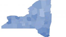 Map of Covid-19 cases in New York state